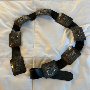 Beautiful Sterling Native American Conch Belt